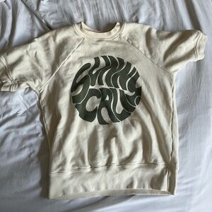 Aritzia Cream and Sage Tshirt
